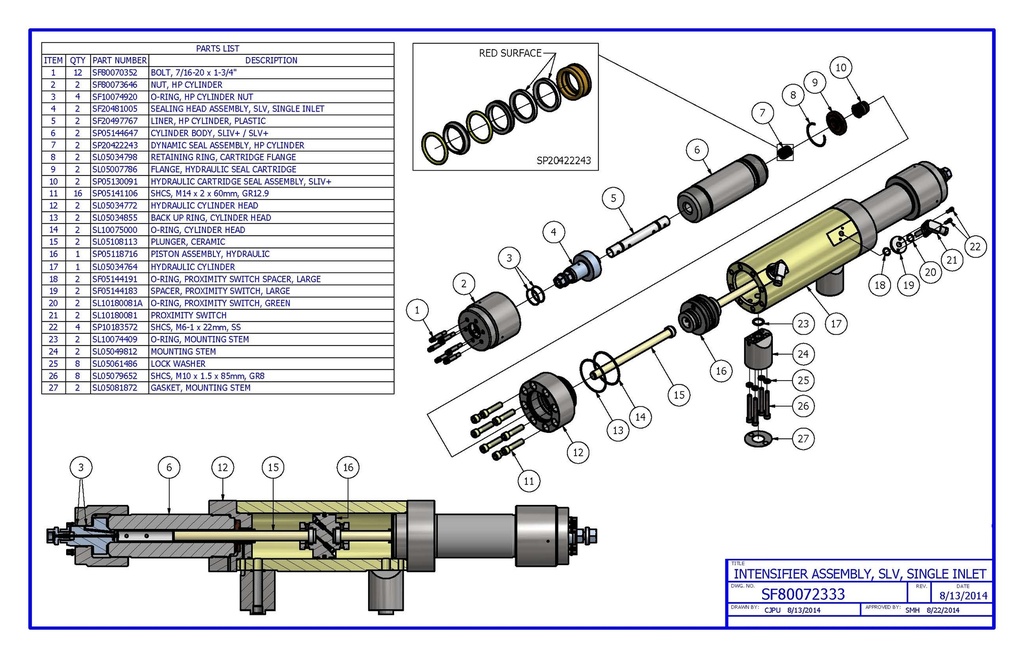 Intensifier Assembly  SL-V  Old Style