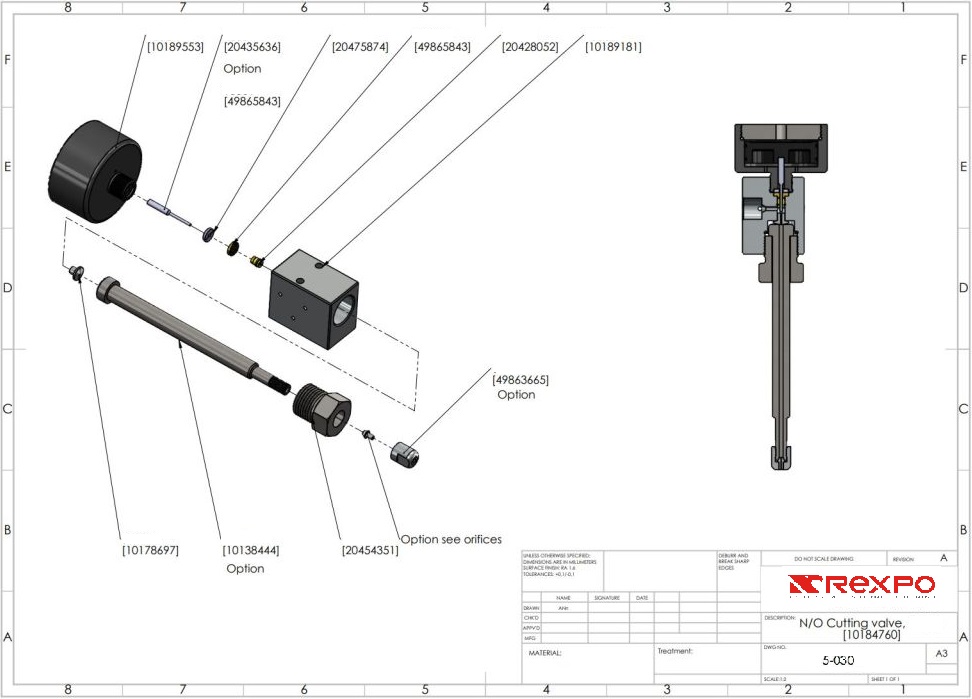 Pneumatic Control Valve  HP  Normally Open  60K