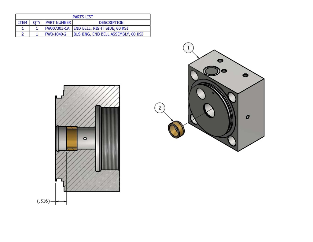 Right End Bell Assembly  60K - Rexpoparts