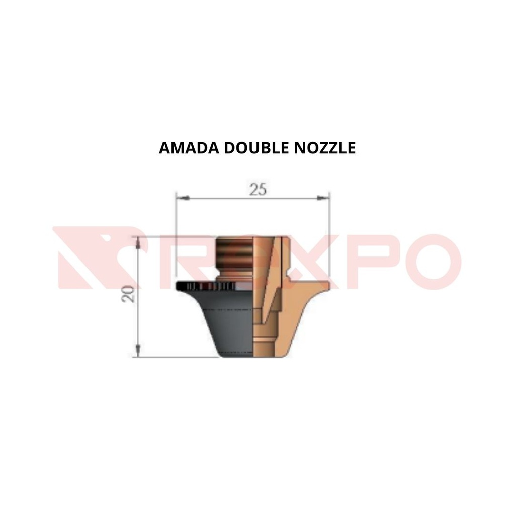 AM-Nozzle double clean cut  D7.0 mm ALCP