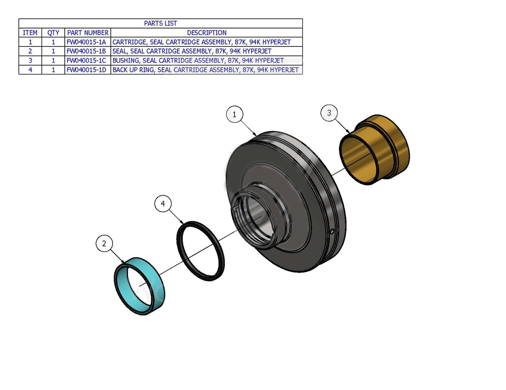 87K Intensifier (HyperJet) Seal Carrier Cartridge - Rexpopar