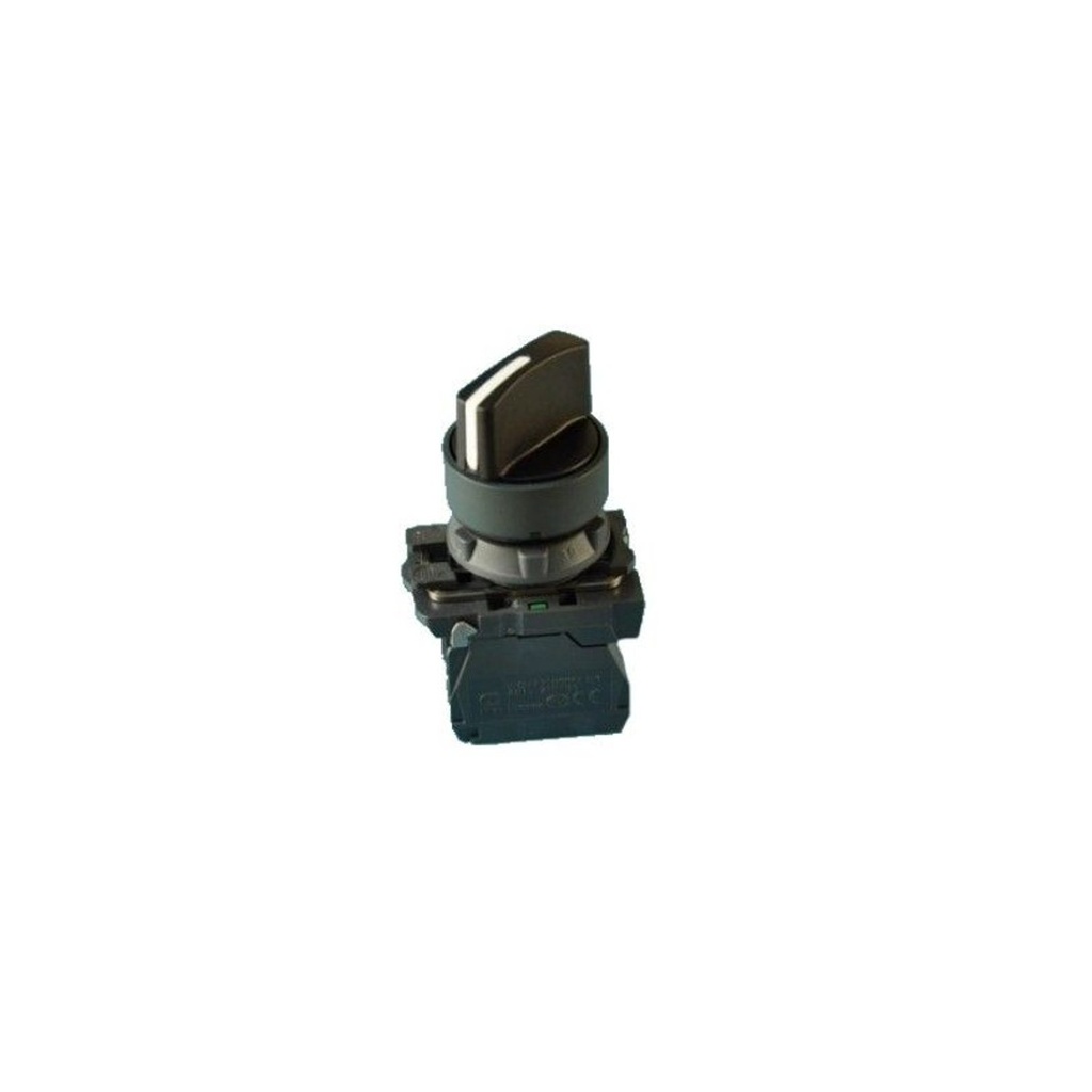 Ø 22 mm rotary selector switch, two fixed positions, black