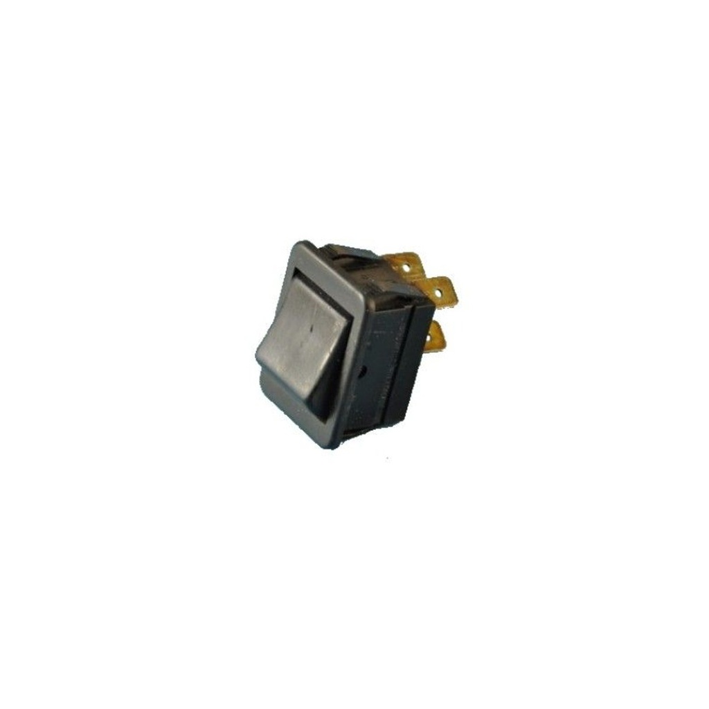 Interruptor rectangular simple, negro