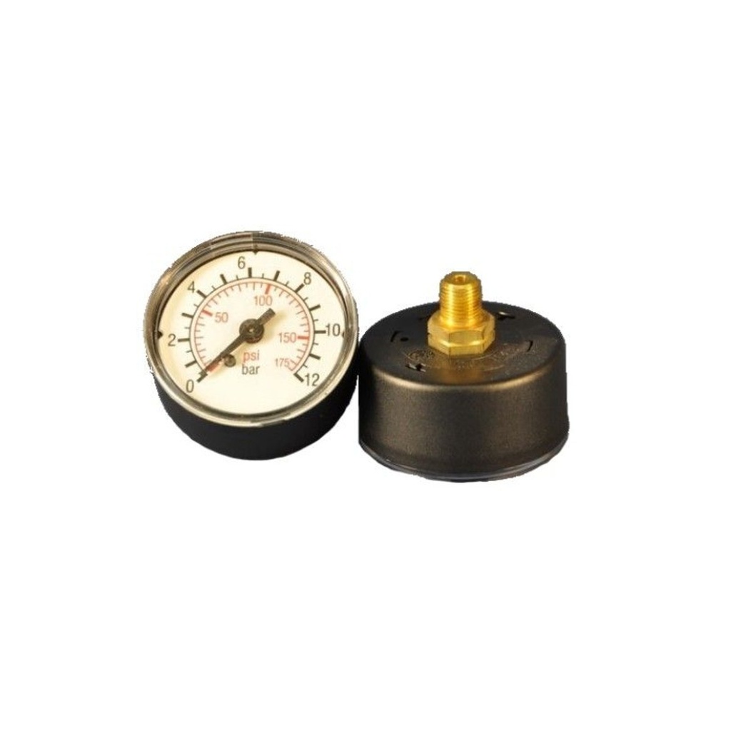 Manómetro Ø 40 mm, R 1/8" trasero, 0-12 bar