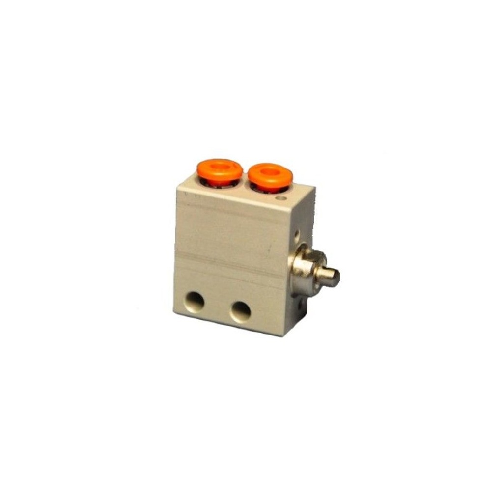 3/2 micro-valve, mechanical NC, Ø 4 axial