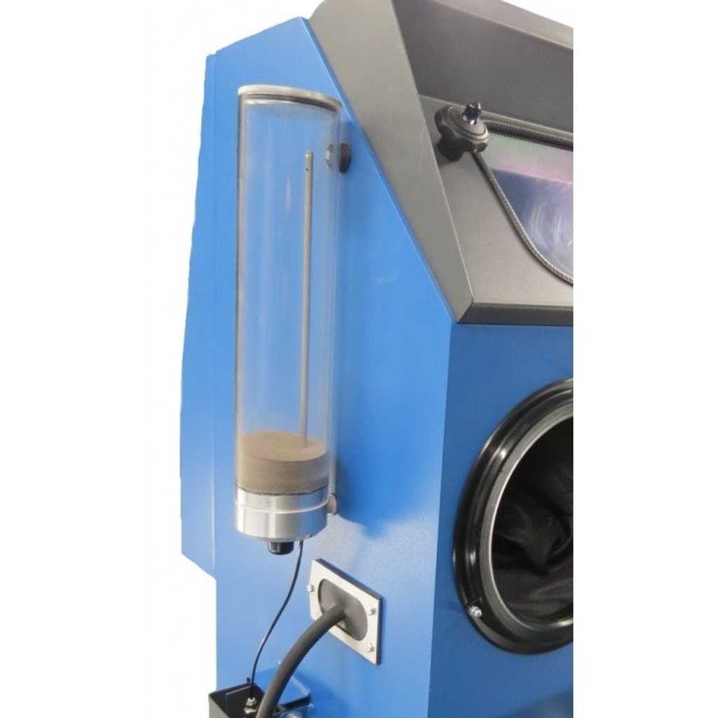 Transparent tank tube for micro-blasting